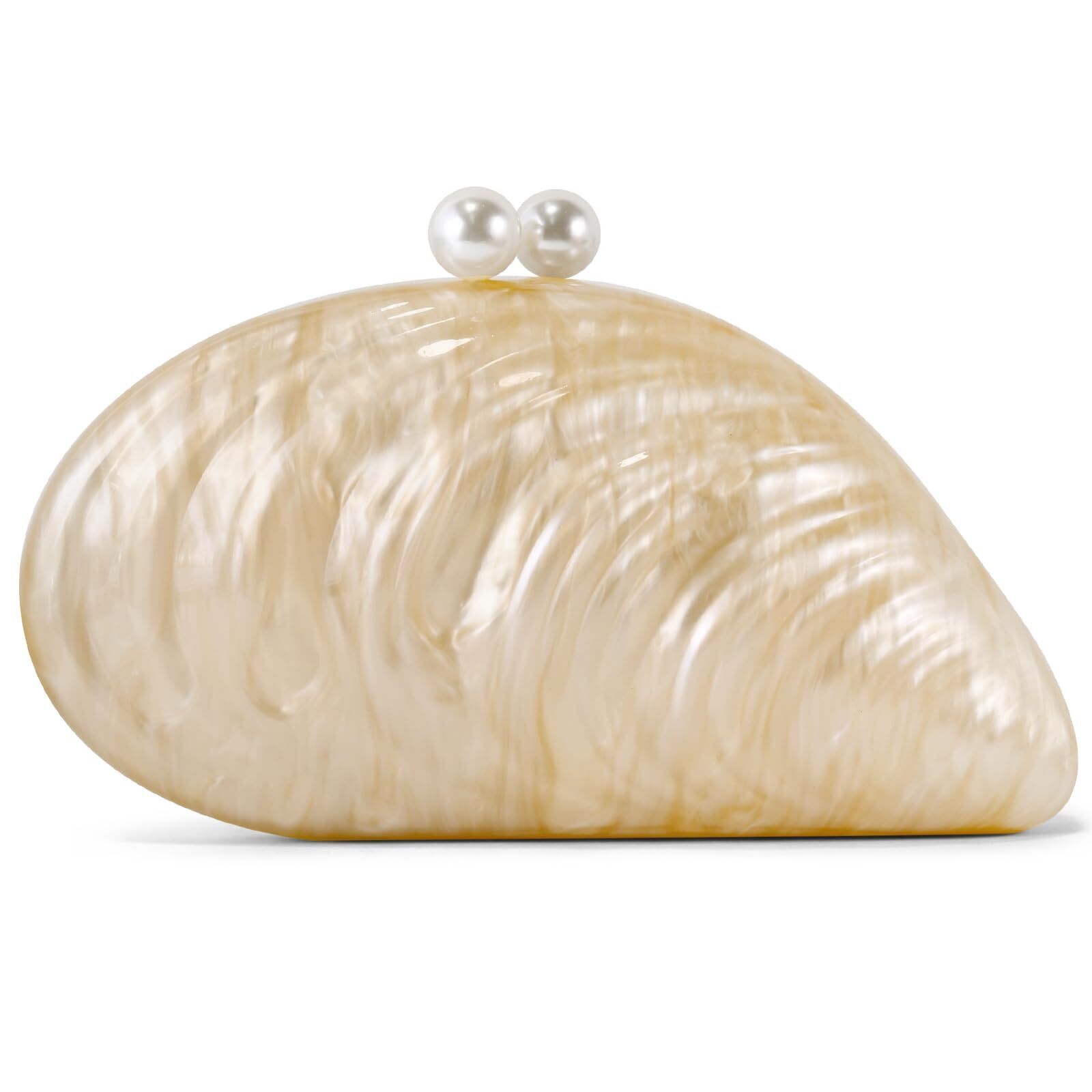 6650 Acrylic Seashell Clutch Purse , Elegant Marble Evening Bag